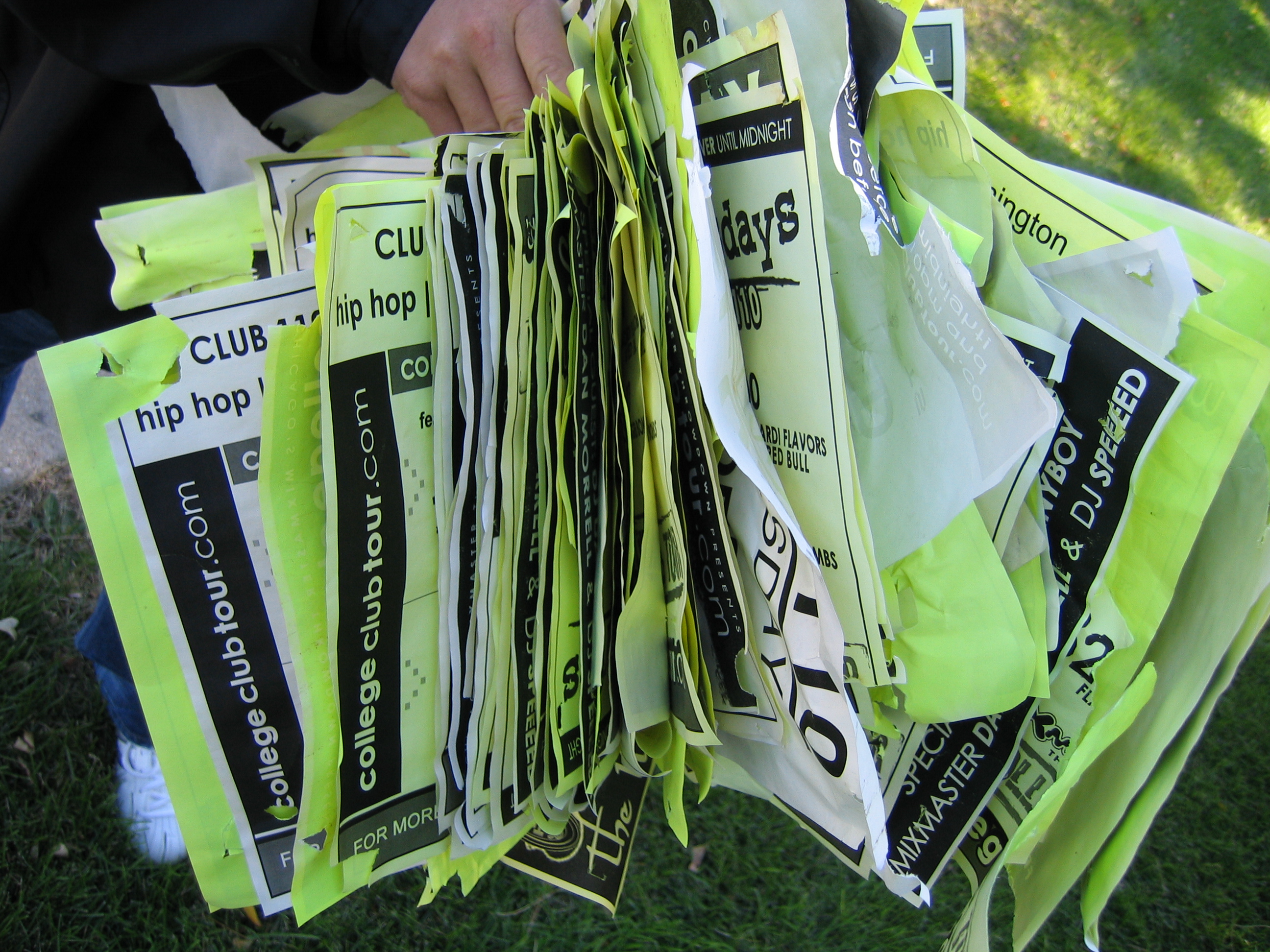 We promoted so much that the town was ready to fine us $50 per flyer... Used flyers anyone?